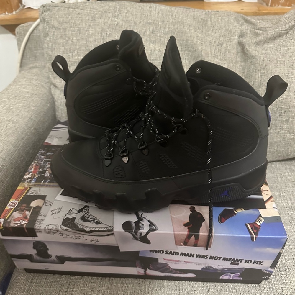 Size 11 Air Jordan 9 Retro Boot “Black Concord” AR4491-001